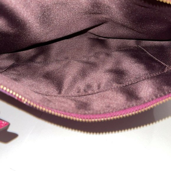 Coach Poppy Pink Signature East West Swingpack Magenta Crossbody Purse - Picture 6 of 9